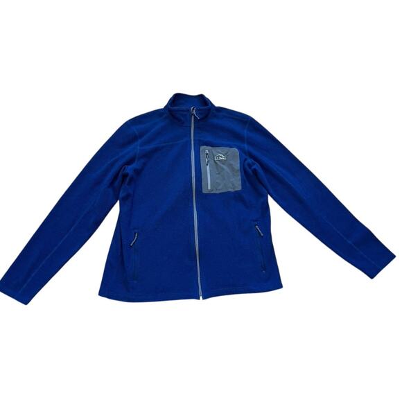 LL Bean Sweatshirt Men's M Slightly Fitted Lightweight Fleece Blue Gorpcore - Picture 1 of 5